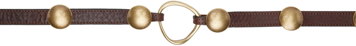 Pasovi ISABEL MARANT Isabel Marant Karlo Leather Belt with Metal Conchos Rjava | CE333CFA-C2B02A, 1