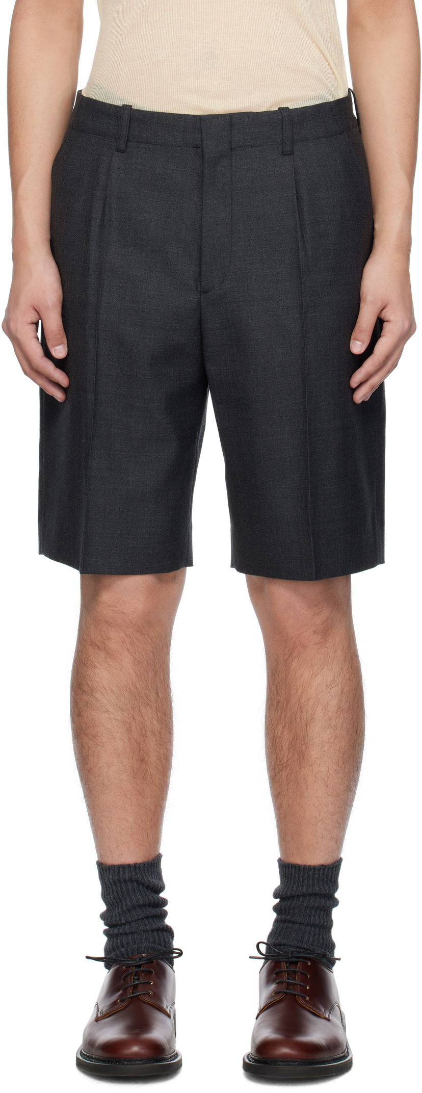 Kratke hlače OUR LEGACY Our Legacy Borrowed Chino Shorts Siva | M2254BPC
