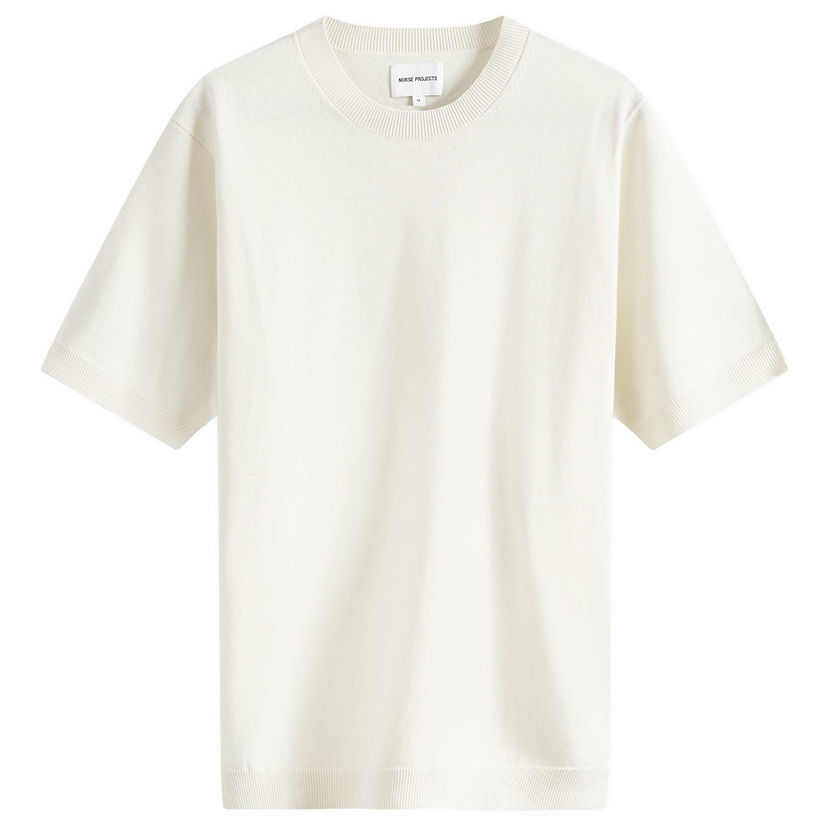 Majica NORSE PROJECTS Rhys Knitted Bela | N45-0600-0219