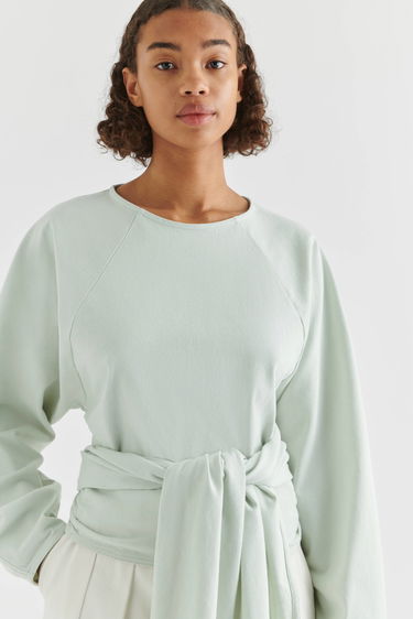 Pulover AXEL ARIGATO Drape Tie-Front Zelena | A2112002, 4