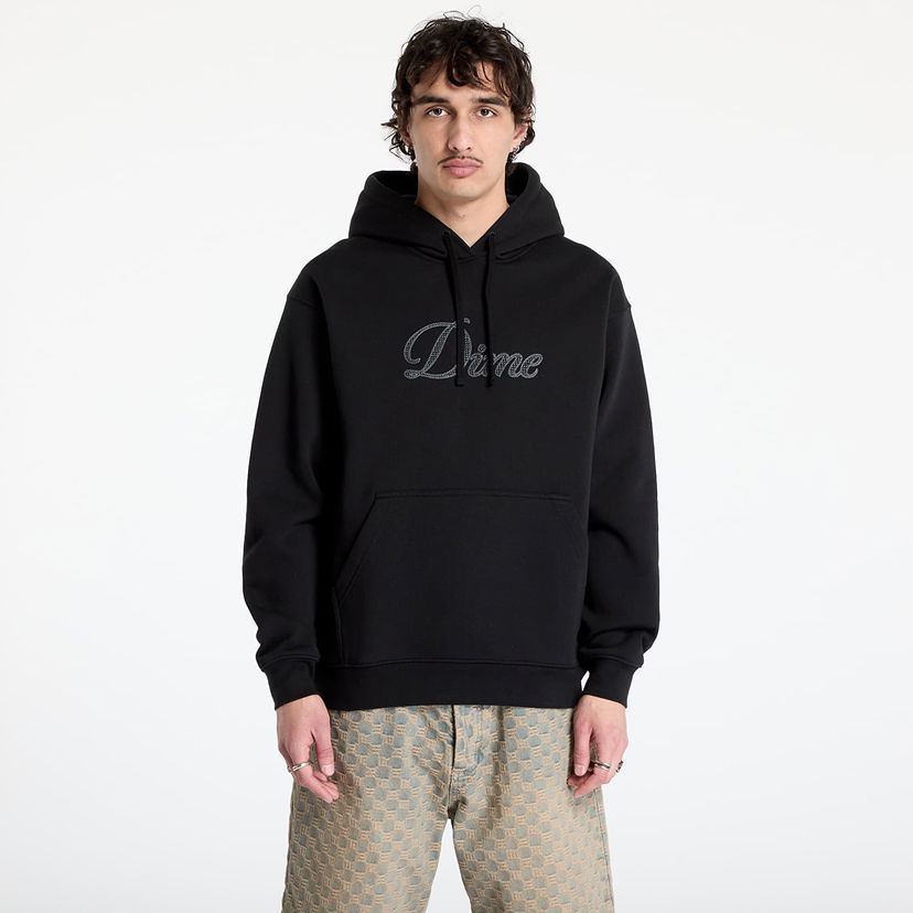 Pulover Dime Cursive Logo Hoodie Črna | DIME2SP2544BLK