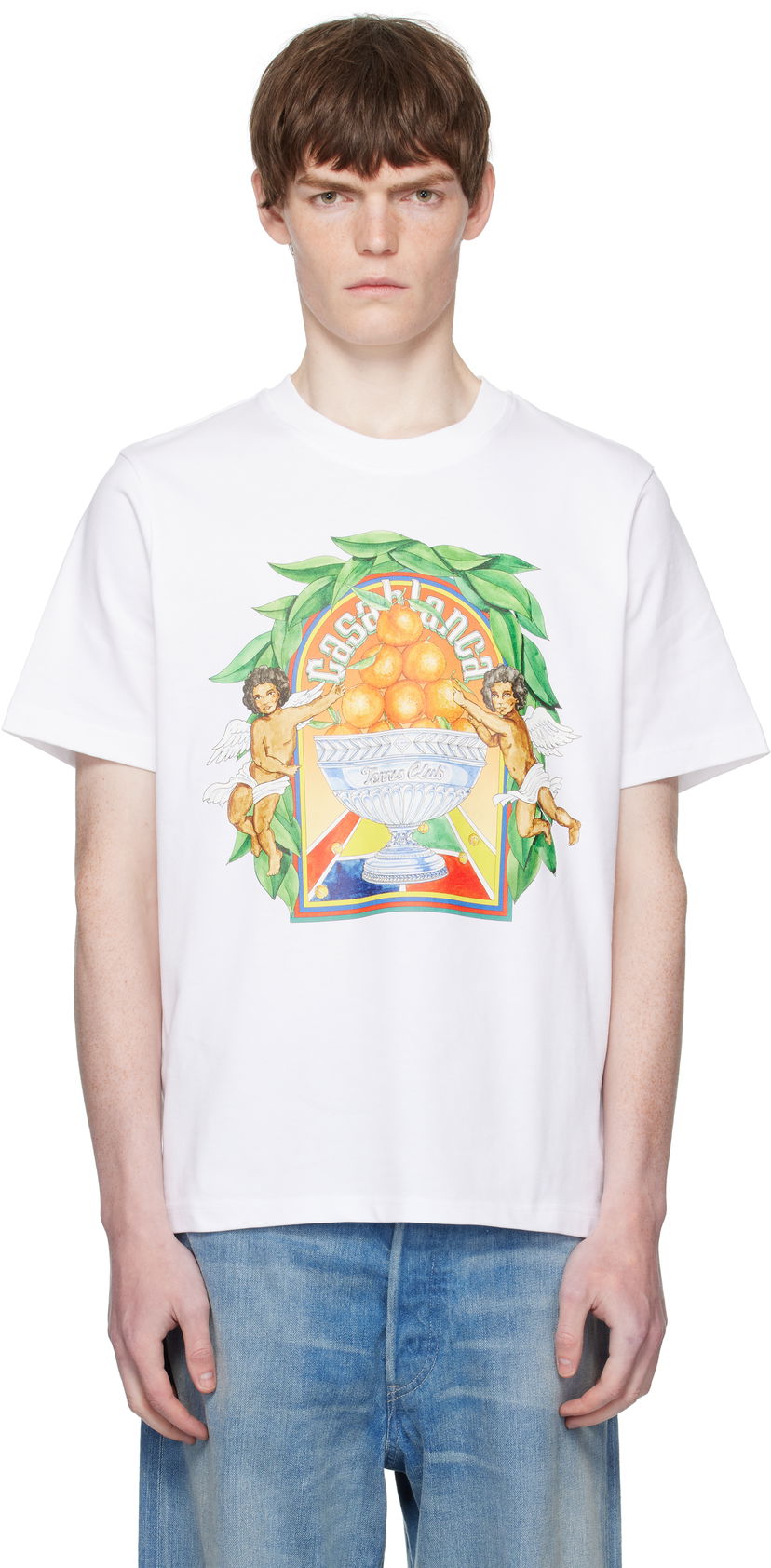 Majica Casablanca Casablanca Triomphe D'Orange Graphic Tee Bela | MPF25-JTS-001-23-EX-FLANNELS