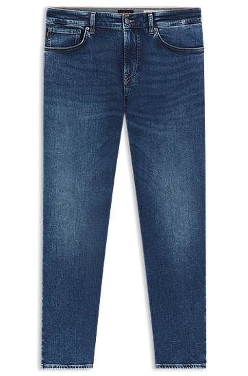 Kavbojke BOSS Maine Regular-Fit Super-Stretch Jeans Modra | 50544633