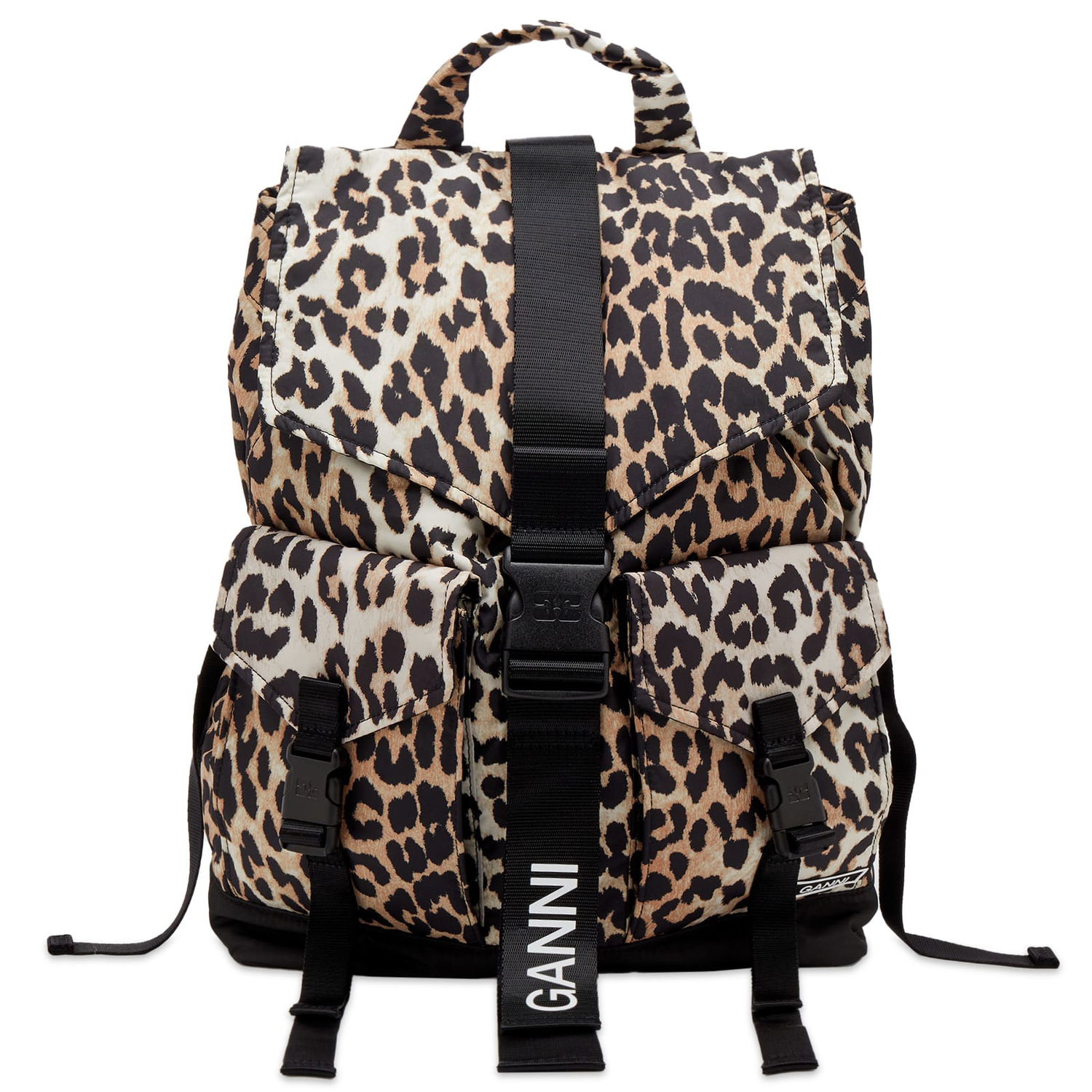 Nahrbtnik GANNI Recycled Tech Backpack Rjava | A4757-943, 0