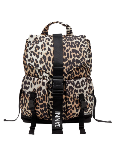 Nahrbtnik GANNI Recycled Tech Backpack Rjava | A4757-943