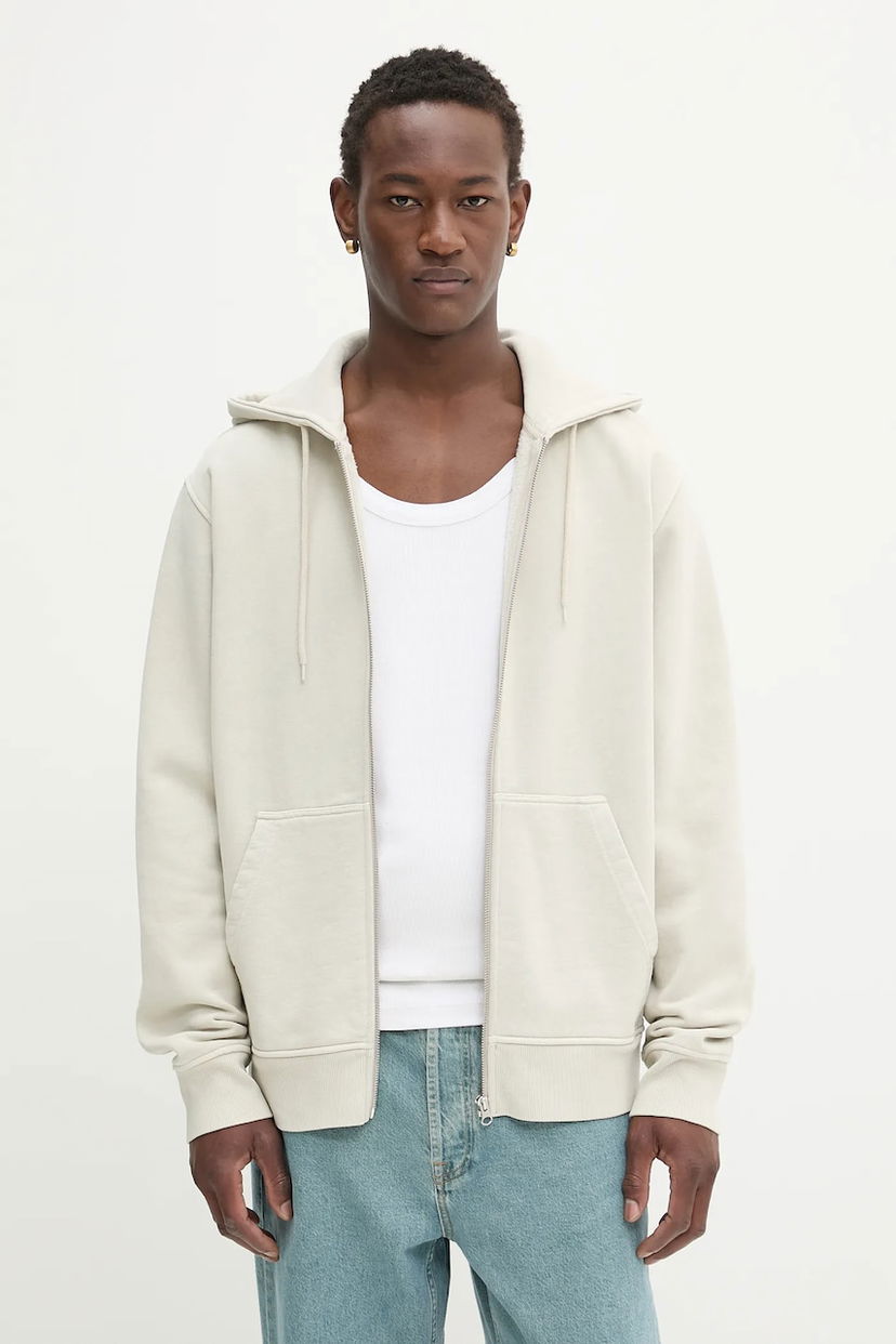 Pulover Samsoe Samsoe Samsoe Samsoe SAPIGMENT Full-Zip Hoodie Bež | M24300037