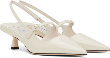 Superge in čevlji Jimmy Choo Jimmy Choo Didi 45 Slingback Pumps Bela | DIDI 45, 3