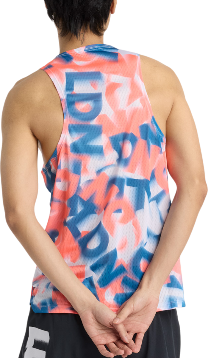 Majica brez rokavov New Balance London Edition Printed Running Singlet Večbarvna | mt51297d-mlt, 1