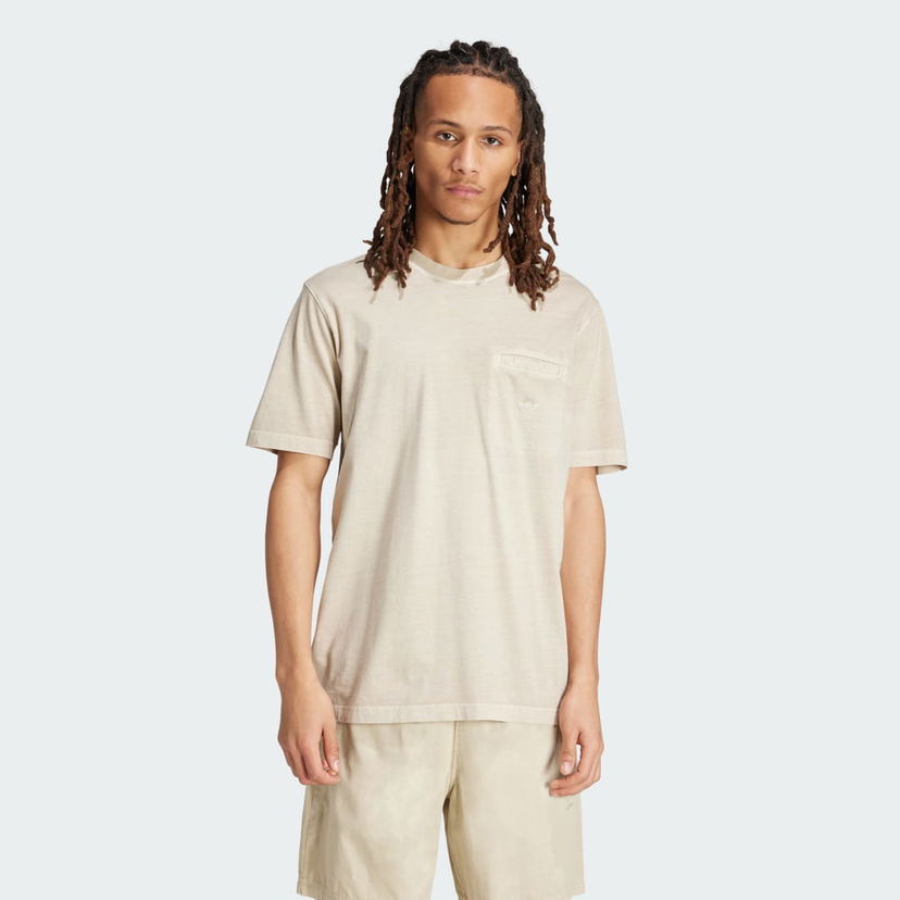 Majica adidas Performance Trefoil Essentials + Dye Pocket Bež | IS1763