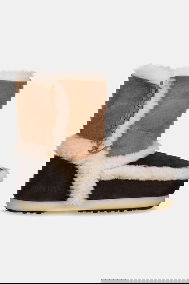 Superge in čevlji Moon Boot Two-Tone Suede Snow Boots with Shearling Trim EVX PATCH Rjava | 80D1470060.MM05, 1