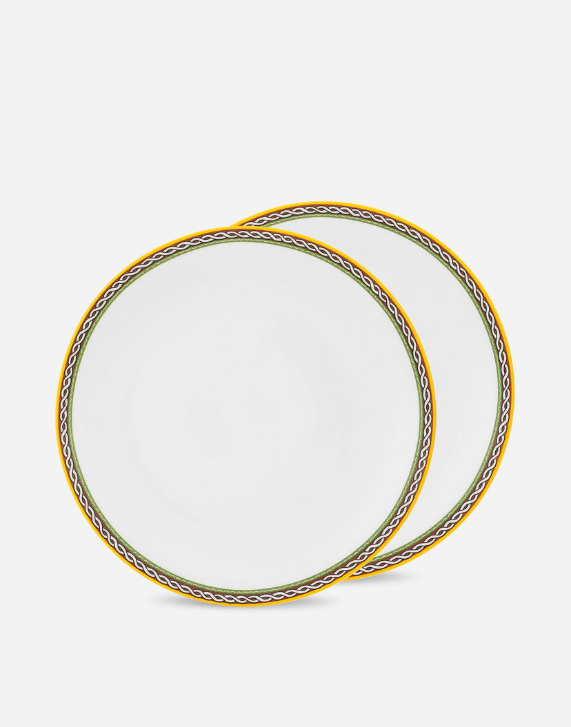 Home decor Dolce & Gabbana Set of 2 Porcelain Dinner Plates Bela | TC0S04TCALIUC152