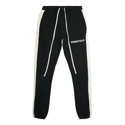 Trenirka Fear of God Essentials Side Stripe Sweatpants Črna | FOG-SS20-127