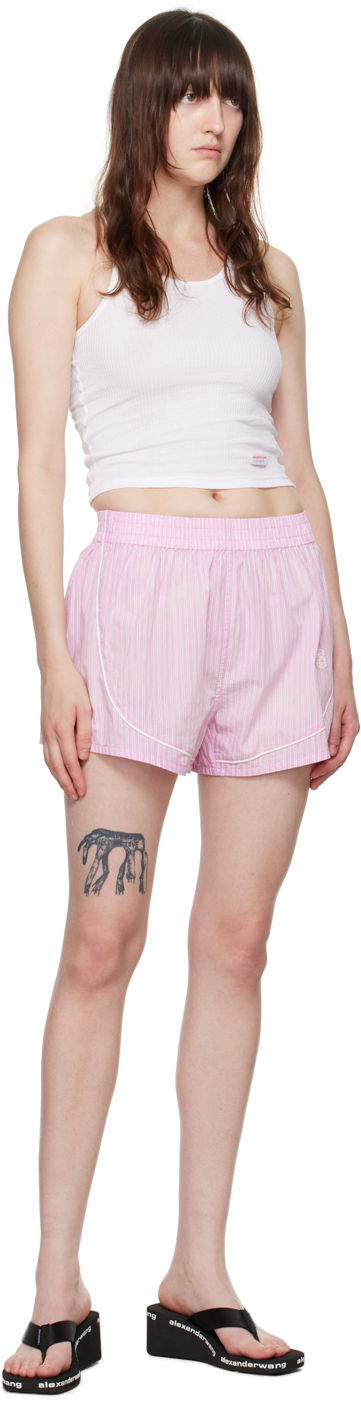 Kratke hlače Alexander Wang Track Shorts Roza | 4WC3244386, 3