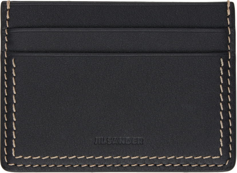 Denarnica Jil Sander Jil Sander Leather Card Holder Črna | J25VL0009_P7314