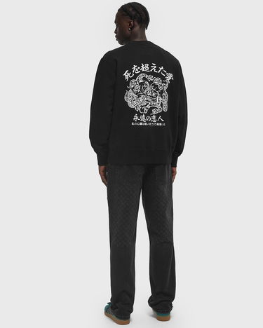 Pleteni pulover EDWIN Forever Lover Crewneck Sweatshirt Črna | I035045-8967, 1