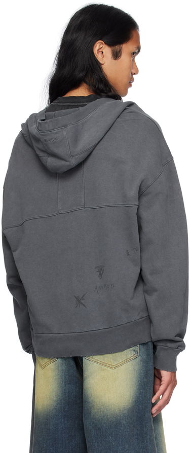 Pleteni pulover We11done We11done Wide Neck Sweatshirt Siva | WD-TH2-24-801-U-CH, 2