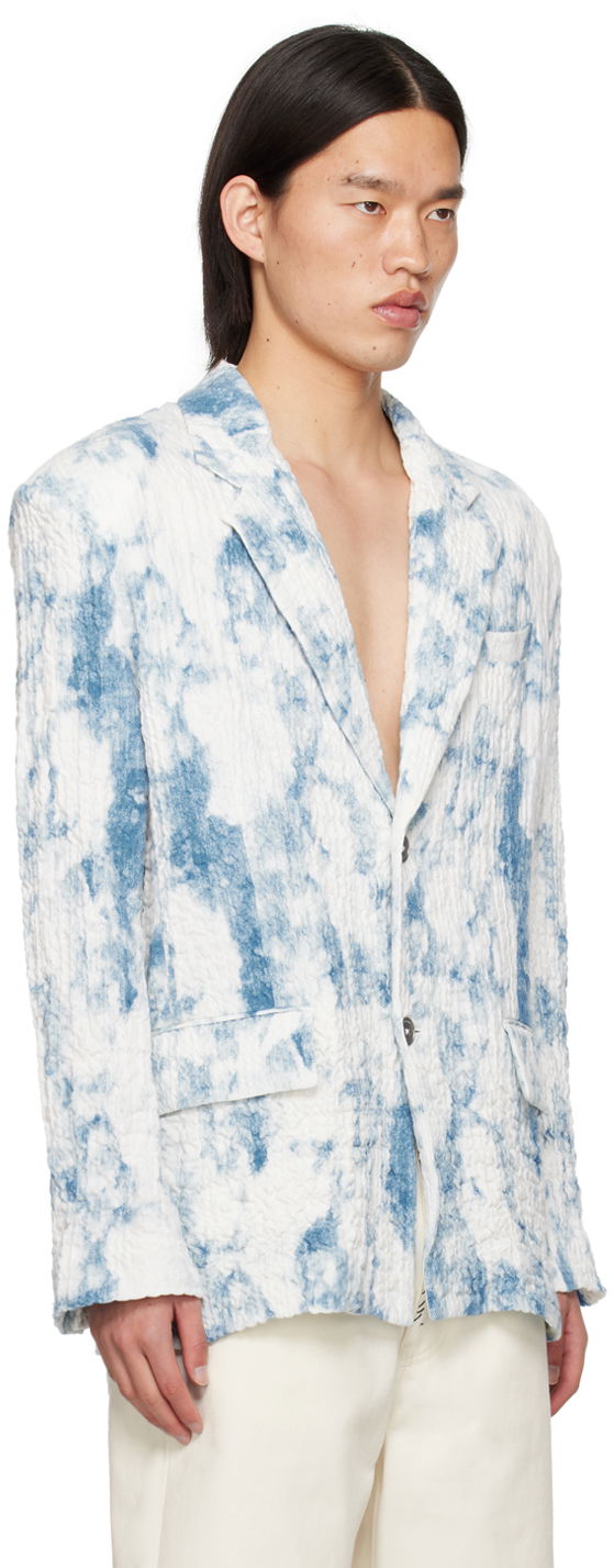 Jakna Feng Chen Wang Feng Chen Wang Printed Blazer Modra | FUS17JK13, 1
