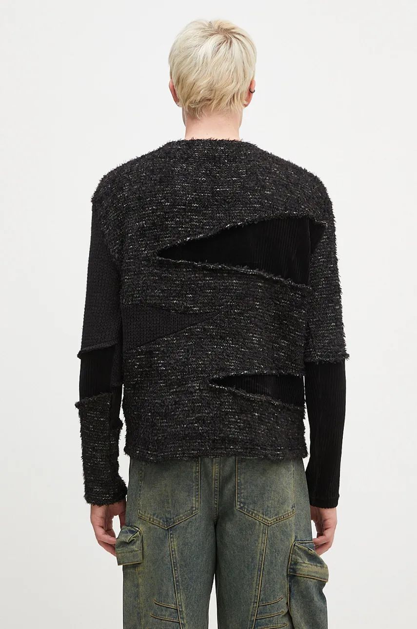 Pleteni pulover Andersson Bell Ghillie Color Block Distressed Sweater Črna | atb1170m, 1