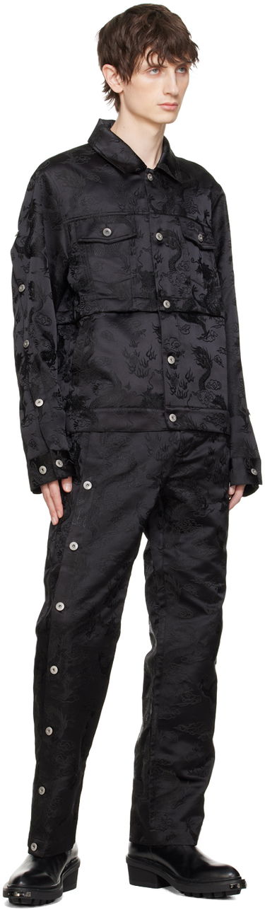 Jakna Feng Chen Wang Feng Chen Wang Dragon Jacquard Convertible Jacket Črna | FUS17JK07, 4
