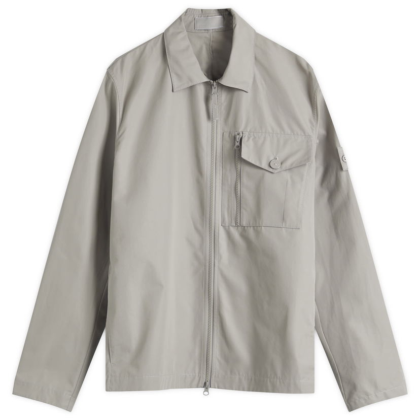 Vetrovka Stone Island Ghost Piece Weatherproof Canvas Shirt Jacket Siva | K1S151200007-V0064