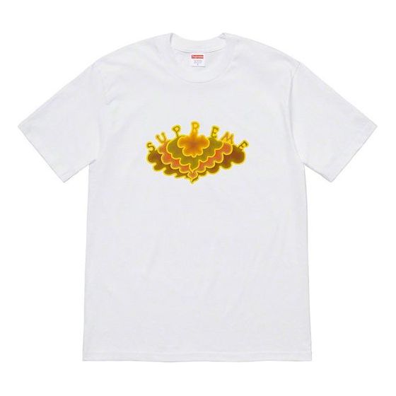 Majica Supreme Cloud Pattern Short Sleeve T-Shirt Bela | SUP-SS19-10473