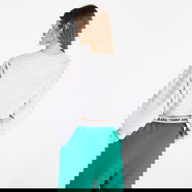 Pulover Tommy Hilfiger Tommy Jeans Super Crop Siva | DW0DW14801 PJ4, 2