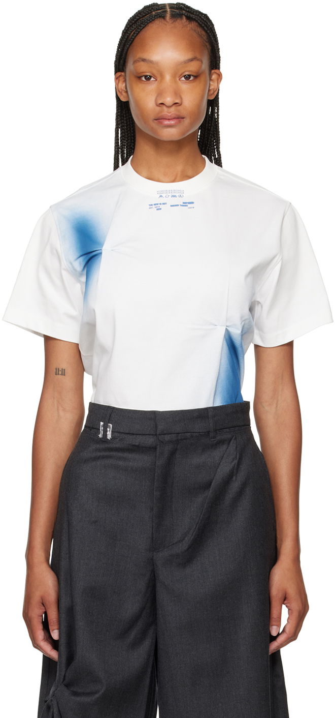 Majica ADER ERROR Nowia Graphic Print Cotton T-Shirt Bela | BN01SSTS0102OW, 0