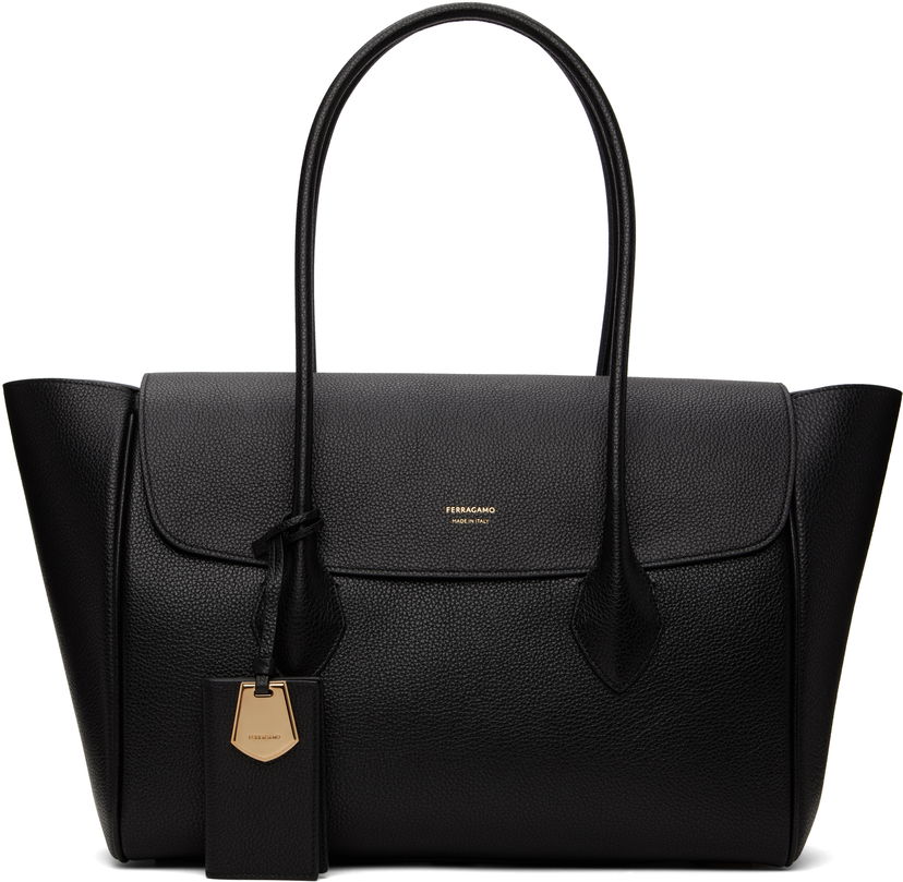 Tote bag FERRAGAMO Ferragamo East-West XL Tote Črna | 770541
