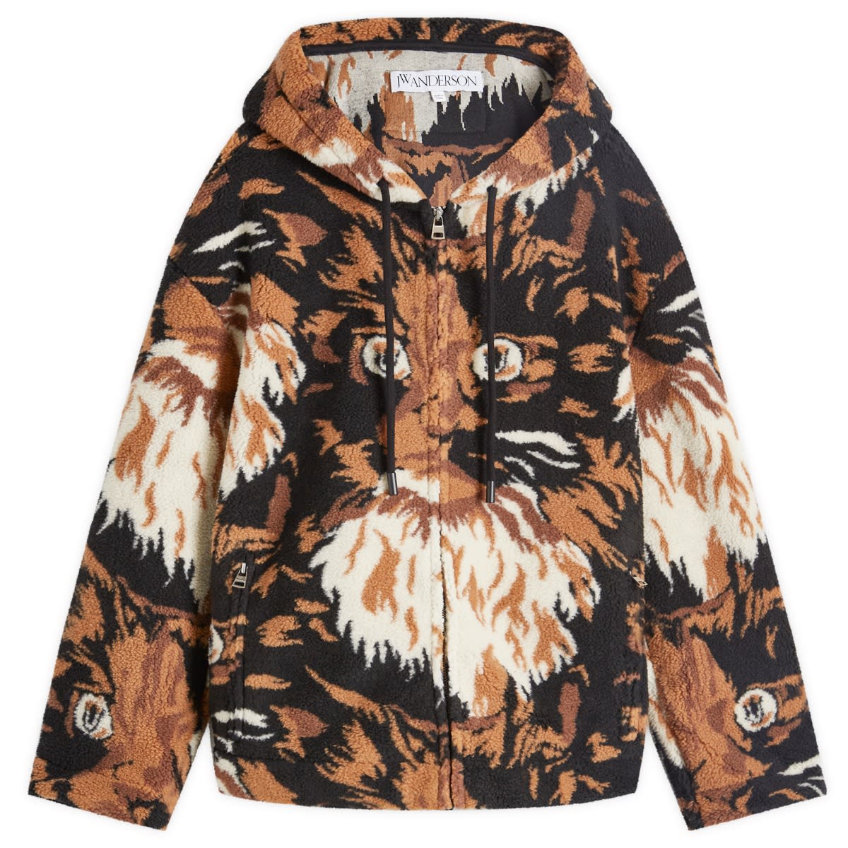 Jakna JW Anderson Zip Front Hooded Jacket Rjava | JK0324-PG1585-600, 0