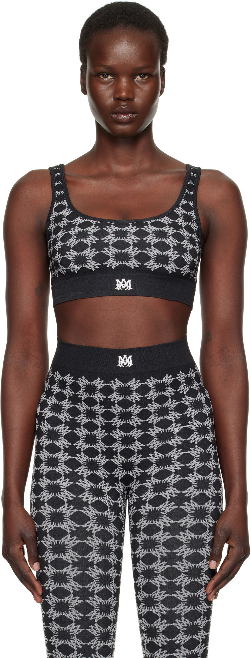 Modrček AMIRI Amiri MA Quad Seamless Sports Bra Črna | AWAWRA1008