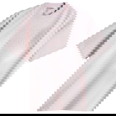 Majica GANNI GANNI Heart Drop Shoulder T-Shirt, Size Large Roza | T4090-868, 1
