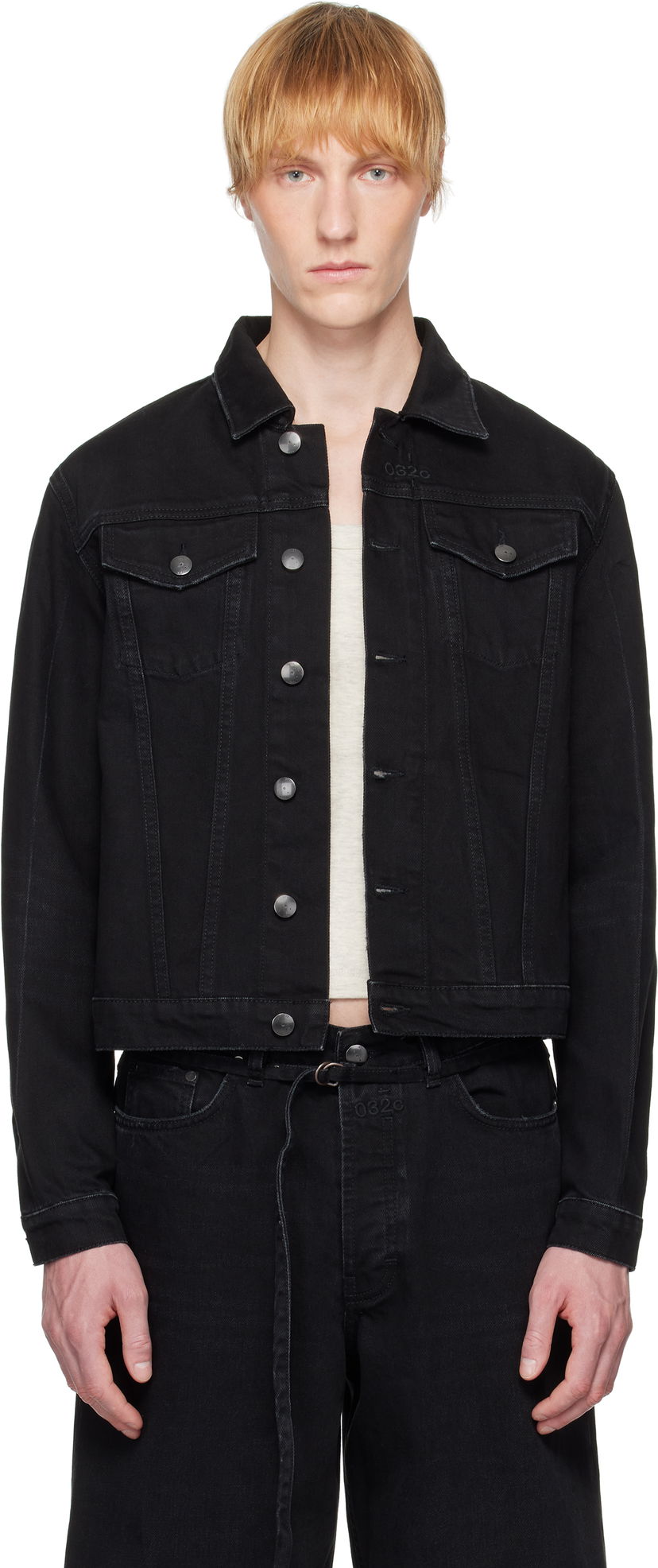 Jakna 032C 032c Down To Earth Boxy Denim Jacket Črna | S25-URD-1921-050