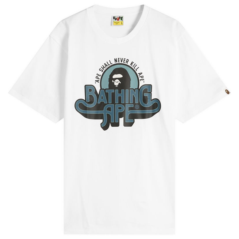 Majica BAPE Bathing Ape Garment Logo T-Shirt, Size Small Bela | 001TEL801048M-WHT