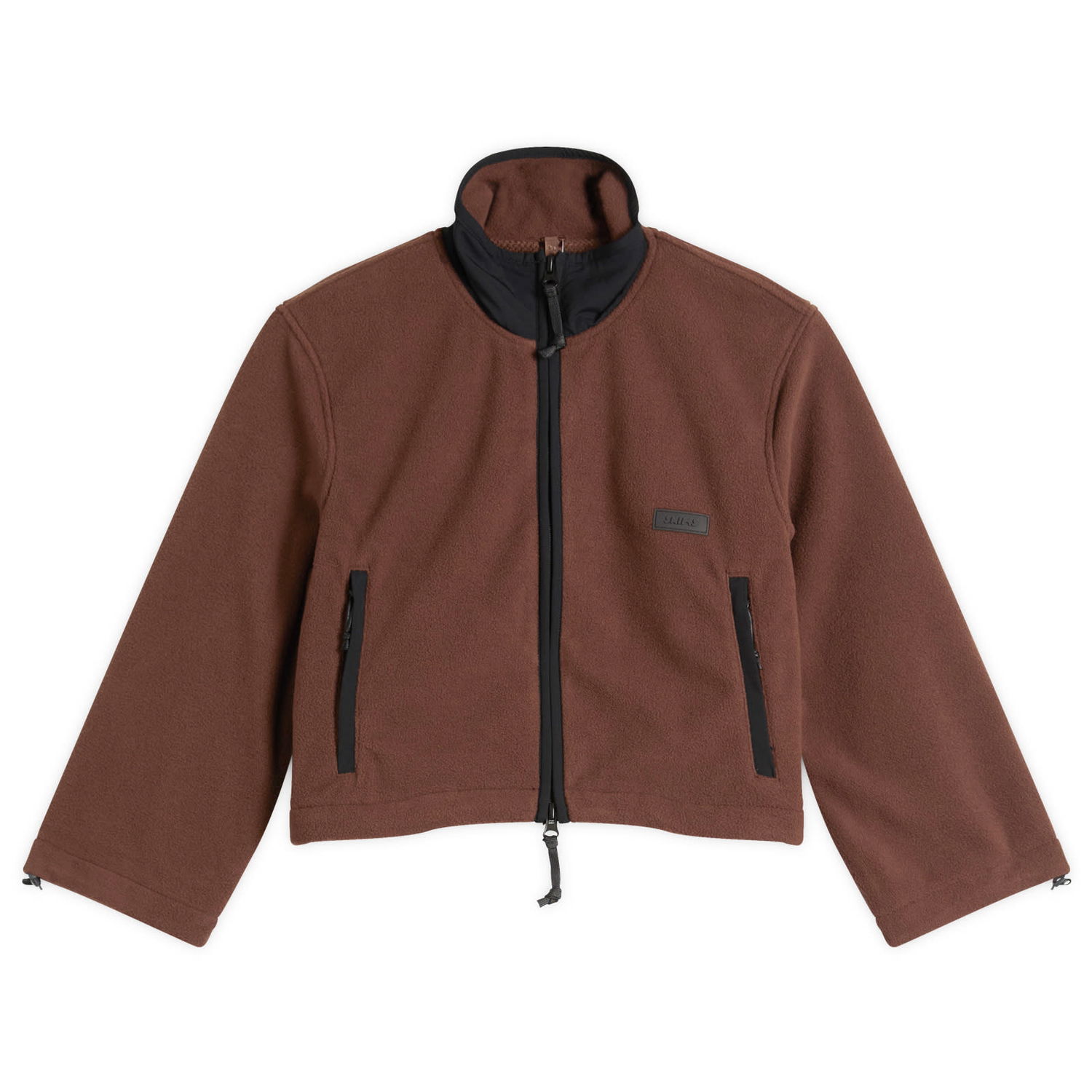 Jakna SKIMS Fleece Lounge Shrunken Zip Up Jacket Rjava | ZU-ZUP-9935W-COA, 0