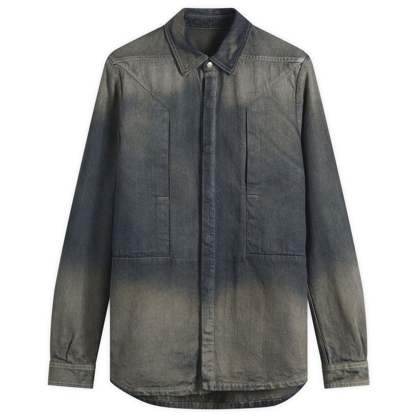 Srajce Rick Owens Fogpocket Denim Shirt Siva | RU02E1237-DKDEG-78D