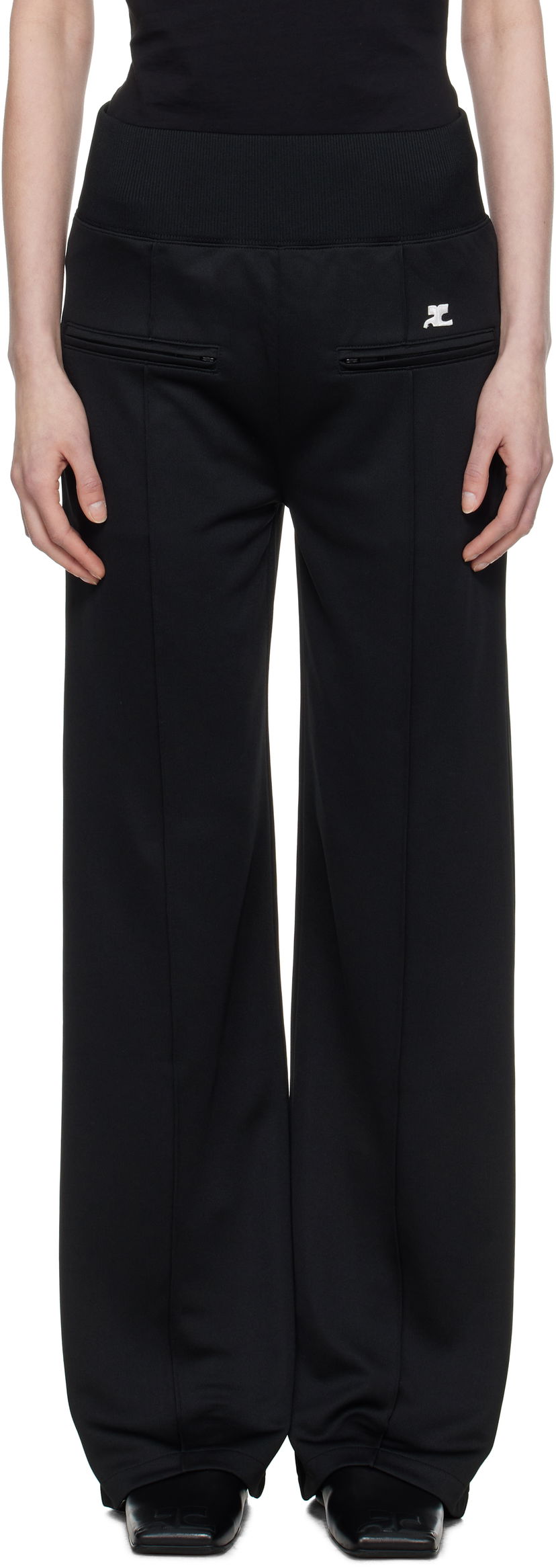 Trenirka Courrèges Courrèges Interlock Tracksuit Trousers Črna | 125JPA310JS0091