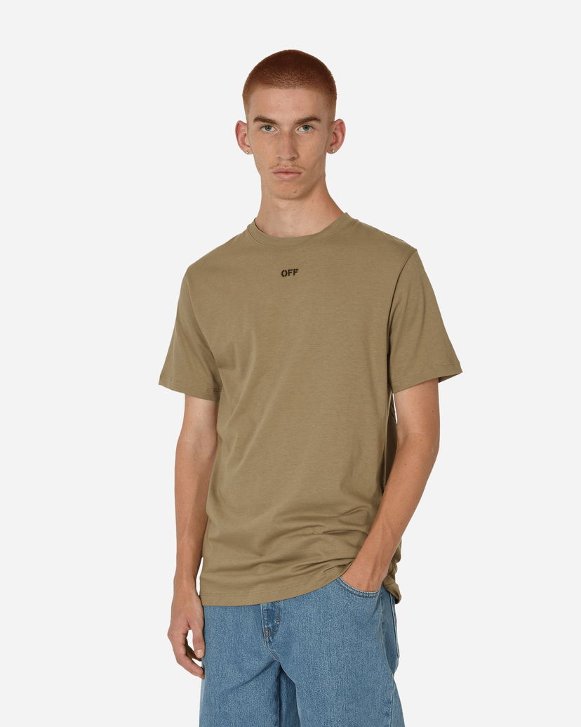 Majica Off-White Off Stitch Slim Zelena | OMAA027F23JER008 6110