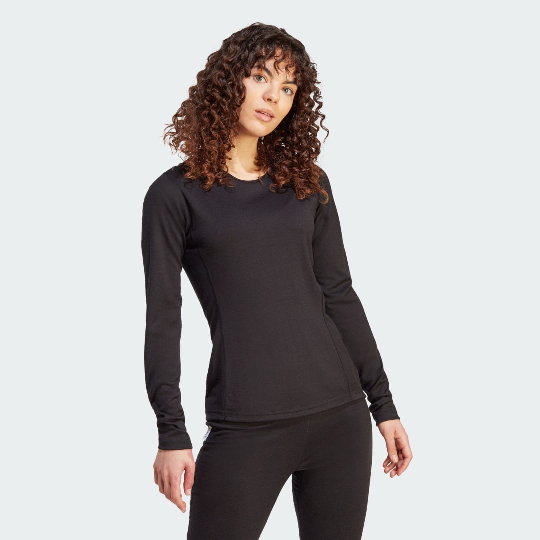 Majica adidas Originals Xperior Merino 200 Baselayer Top Črna | HZ8561, 0