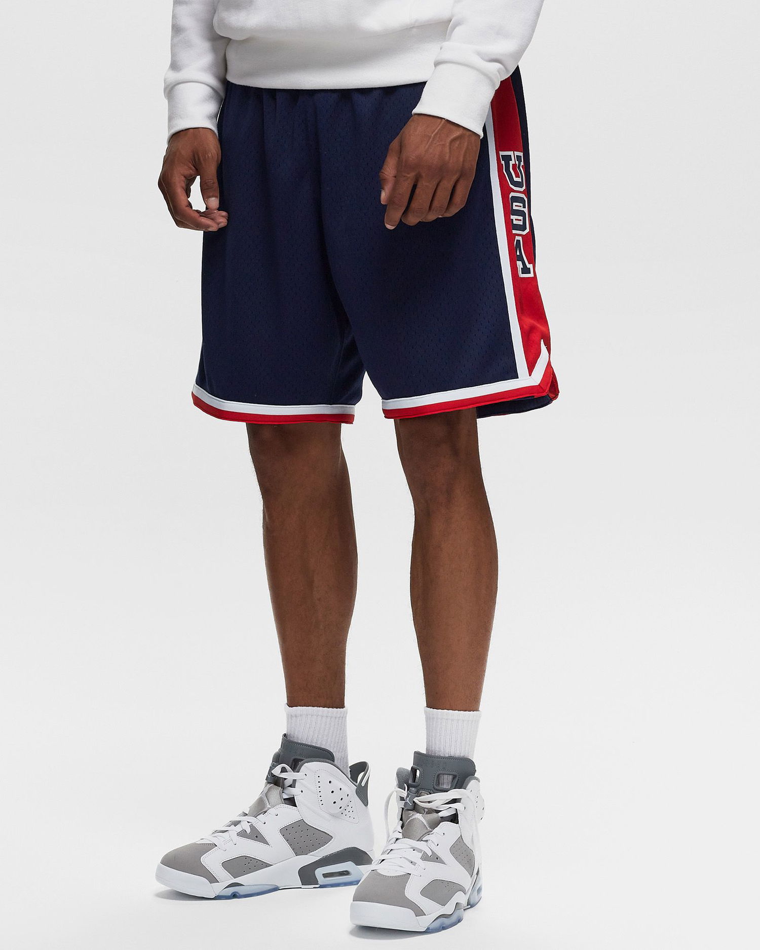 Kratke hlače Mitchell & Ness Mitchell & Ness NBA USA 1984 Authentic Shorts Size L Mornarica | ASHR5746-USA84PPPNAVY, 1