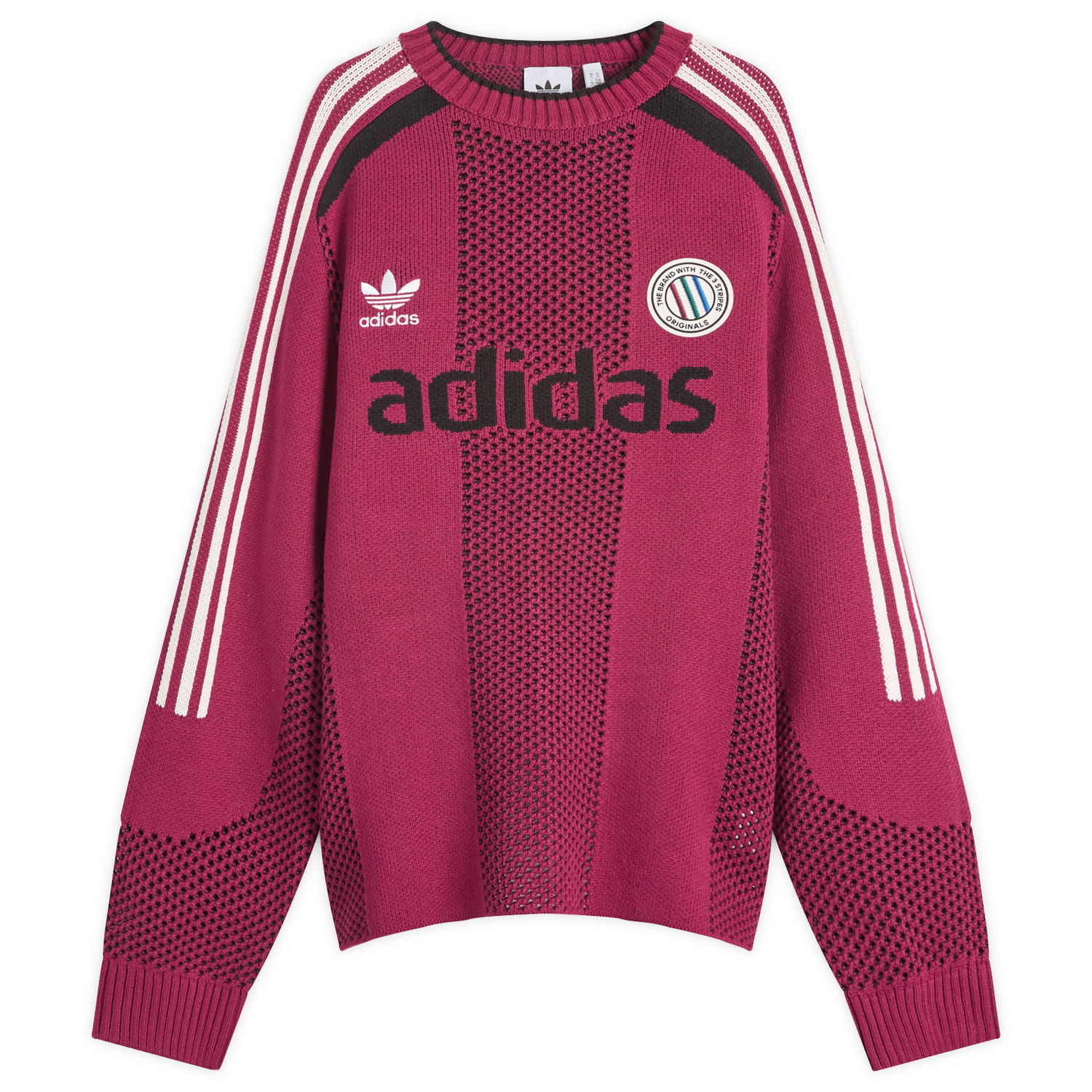 Pleteni pulover adidas Originals Adidas Adicolor Pullover Knit Bordo | KQ5086, 1