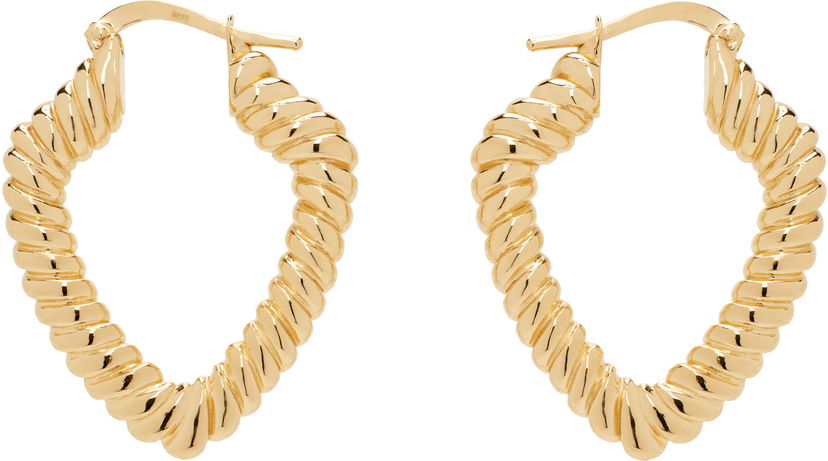 Uhani Burberry Small Twisted Hoop Earrings Kovinski | 8096530