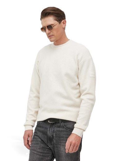 Pleteni pulover CALVIN KLEIN Comfort Fit Sweater Bela | K10K110401