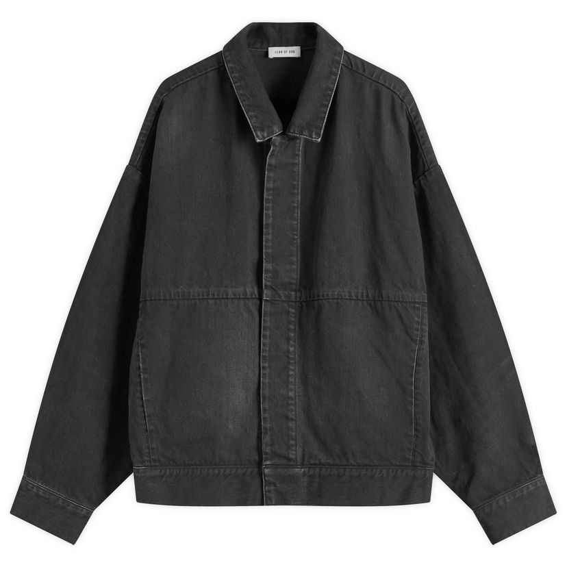 Jakna Fear of God Fear Of God Denim Trucker Jacket, Size Large Črna | FGE230-318DNM-055