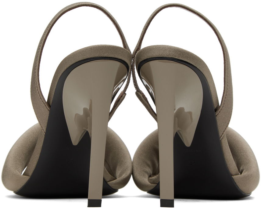 Modni dodatki The Attico Attico Rem Heeled Slingback Sandals Siva | 237WS522 PA45, 1