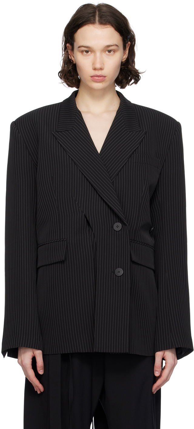 Jakna Ottolinger Ottolinger Split Pinstripe Blazer Črna | 2301612