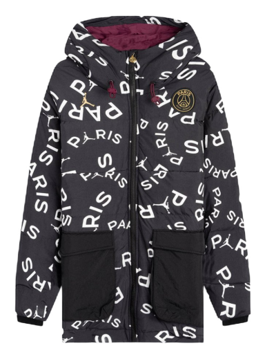 Parka Jordan PSG Paris Saint Germain Down AOP Parka Jacket Črna | CK9736-010