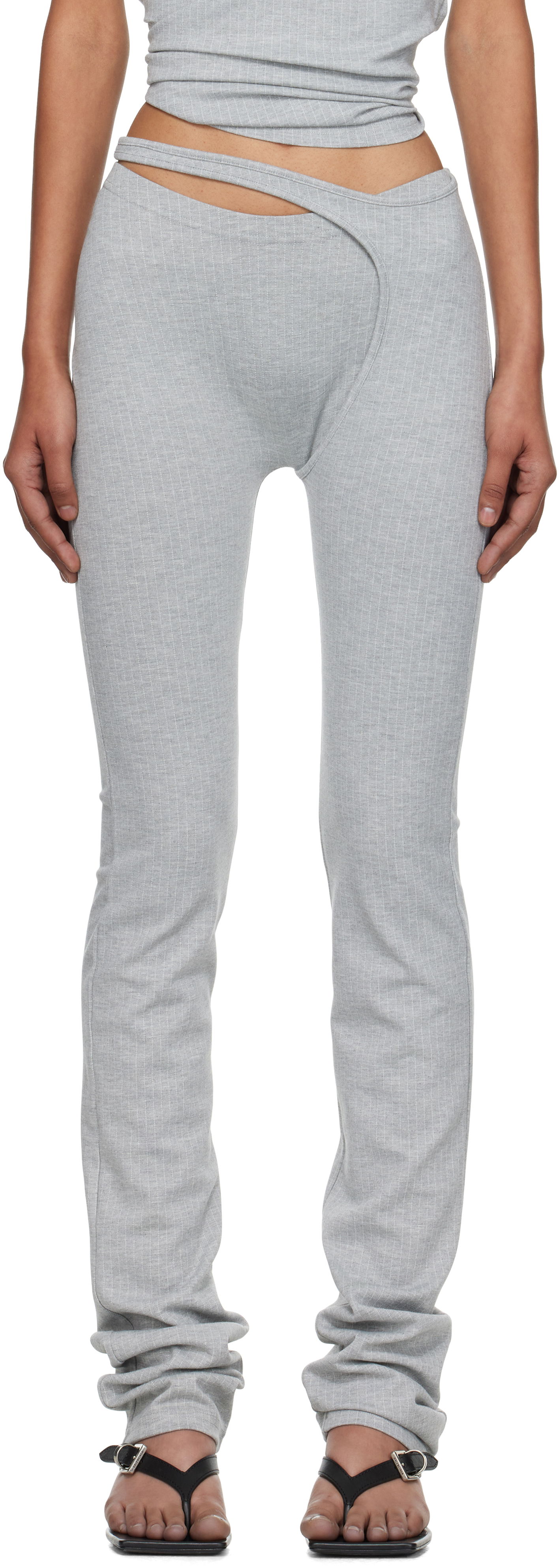 Pajkice Ottolinger Ottolinger Ada Pinstriped Leggings Siva | 102-800603-04, 0