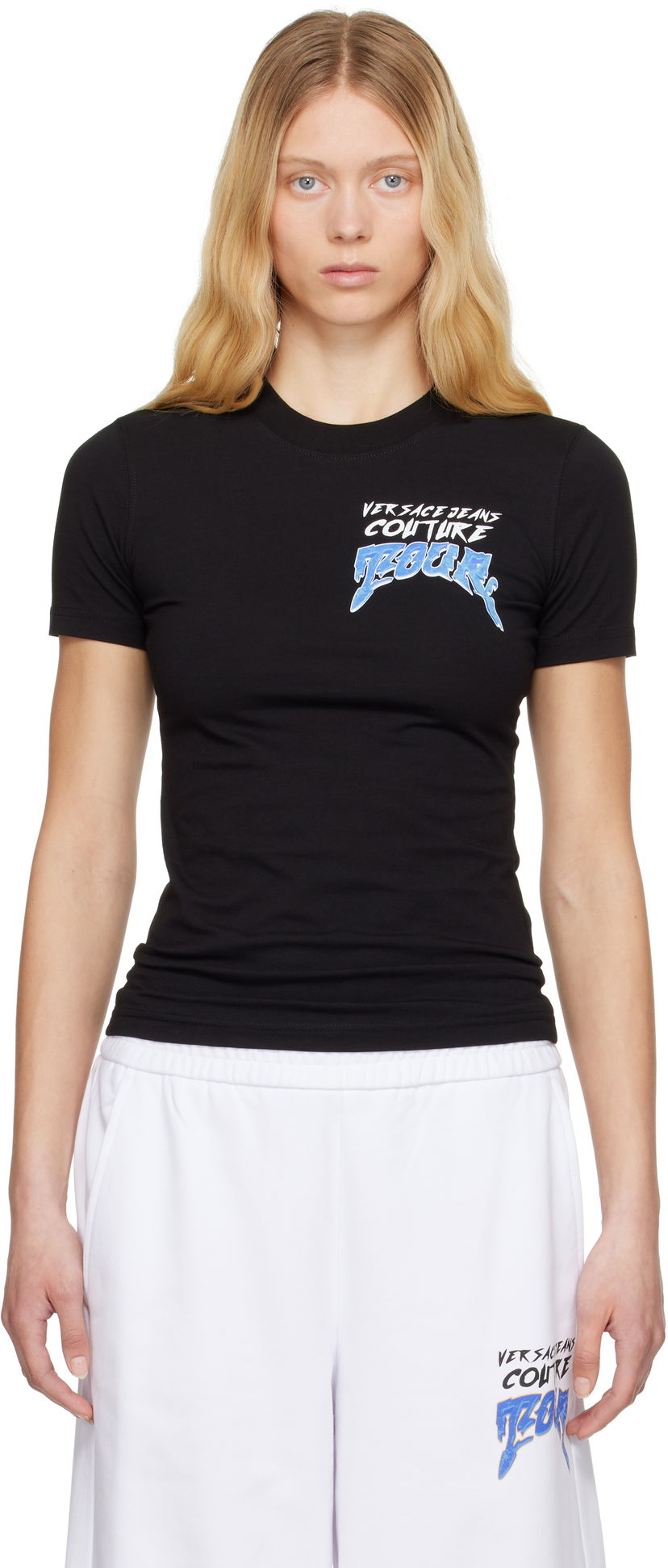 Majica Versace Versace Jeans Couture 'Tour' T-Shirt Črna | E78HAHC07_ECJ02C