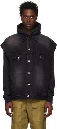 We11done Oversized Trucker Denim Vest