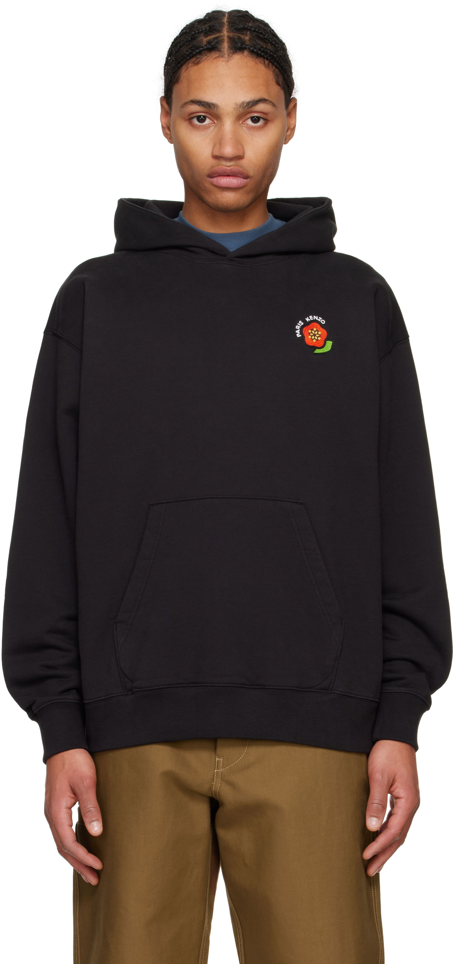 Pulover KENZO Embroidered 'Pop' Oversized Hoodie Črna | FF55SW2754MC, 0